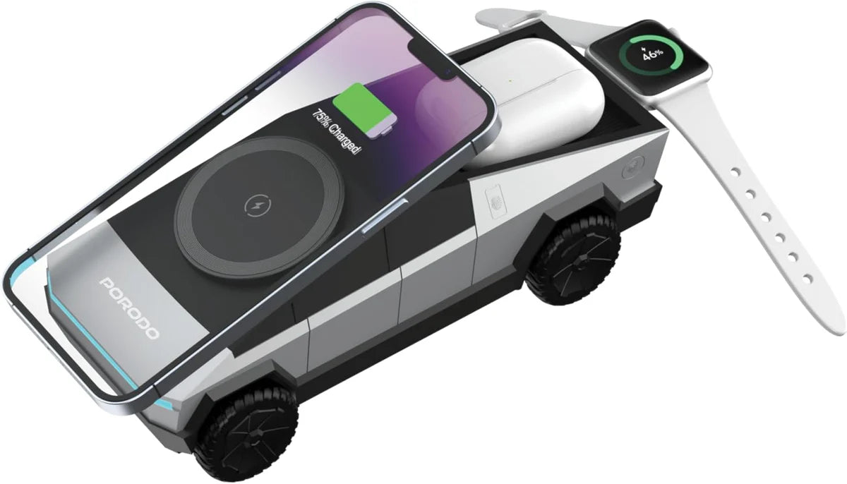 Porodo Cyber Truck 3-in-1 Wireless Charging Station