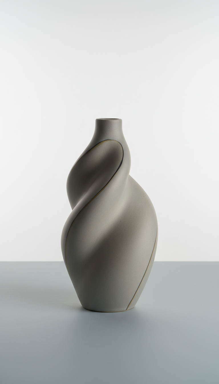 Sculptural Matte Ceramic Vase