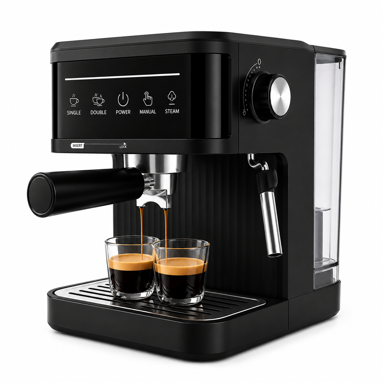 20 Bar Espresso Coffee Machine with Milk Frother – Professional Cappuccino & Latte Maker for Home & Office