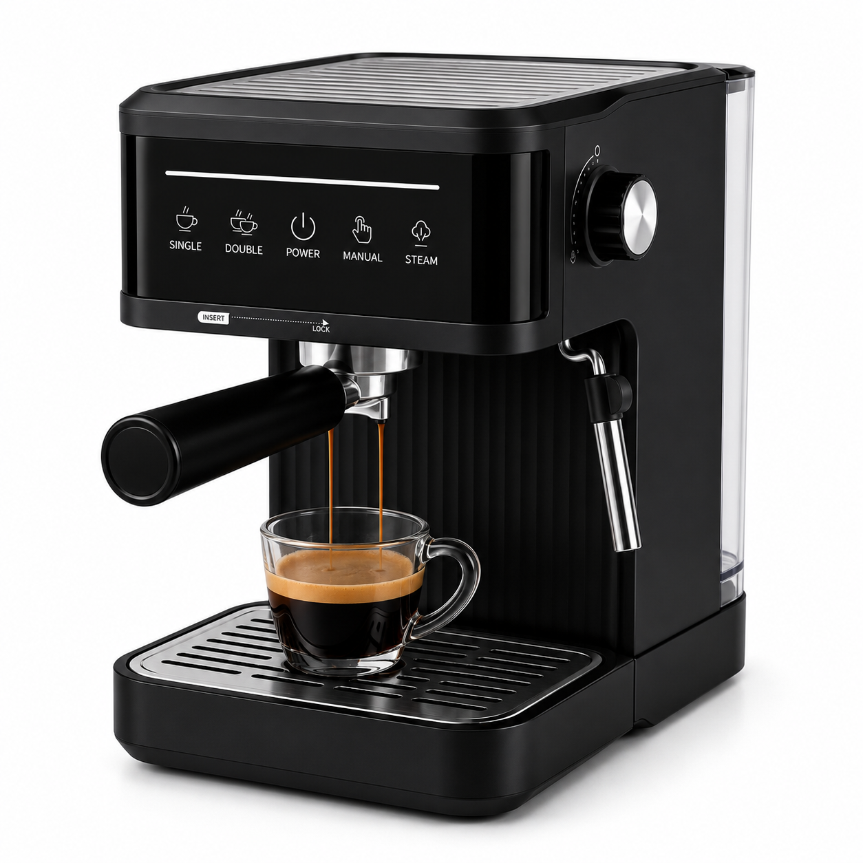20 Bar Espresso Coffee Machine with Milk Frother – Professional Cappuccino & Latte Maker for Home & Office