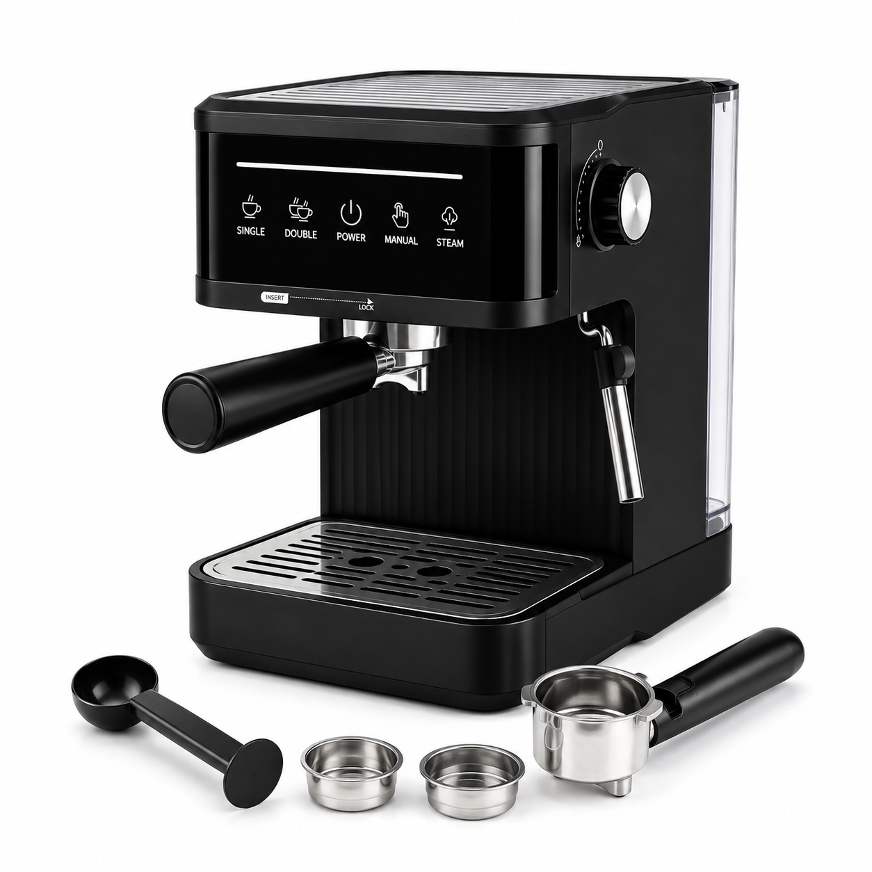 20 Bar Espresso Coffee Machine with Milk Frother – Professional Cappuccino & Latte Maker for Home & Office