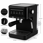 20 Bar Espresso Coffee Machine with Milk Frother – Professional Cappuccino & Latte Maker for Home & Office